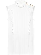 Miu Miu Sablé Top - White