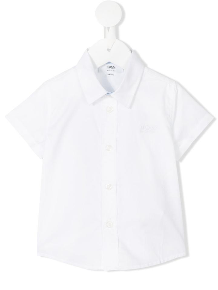 Boss Kids - Shortsleeved Shirt - Kids - Cotton - 12 Mth, White