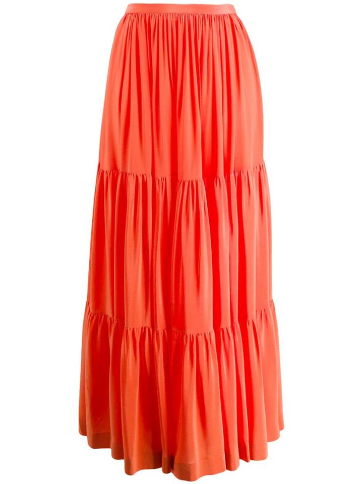 Gianluca Capannolo Panelled Maxi Skirt - Orange