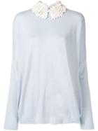 Steffen Schraut Floral Collar Jumper - Blue