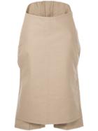 Pushbutton Knee-length Skorts - Brown