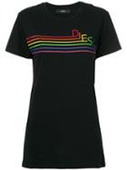 Diesel - Rainbow Print T-shirt - Women - Cotton - L, Black, Cotton
