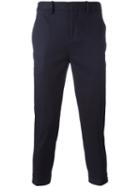 Neil Barrett Tailored Cropped Trousers, Men's, Size: 46, Blue, Cotton/spandex/elastane