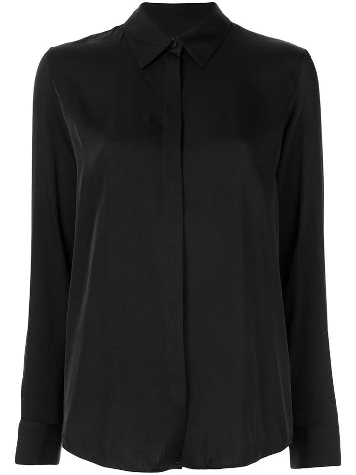 The Row Petah Satin Shirt - Black