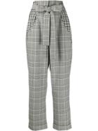 Each X Other Check High-rise Trousers - Black