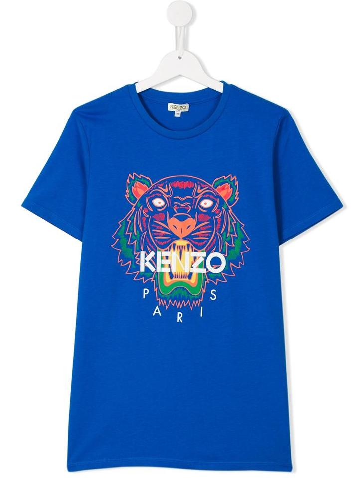 Kenzo Kids Tiger T-shirt, Boy's, Size: 16 Yrs, Blue