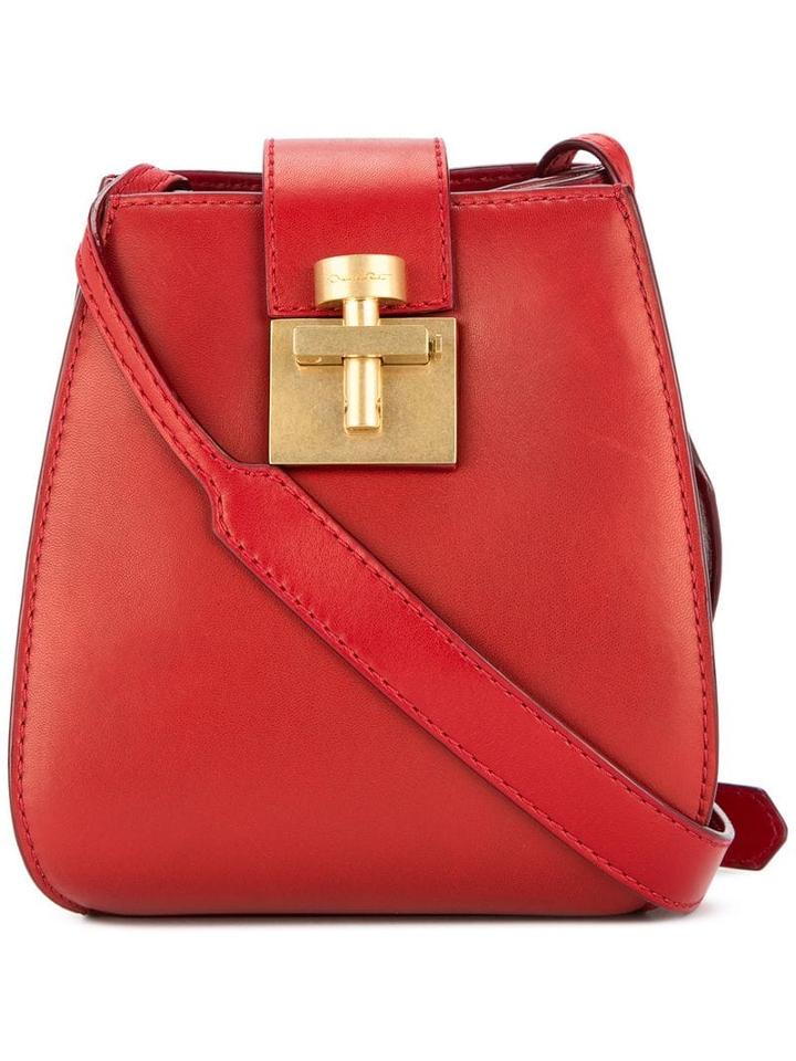 Oscar De La Renta Houston Bucket Bag - Red