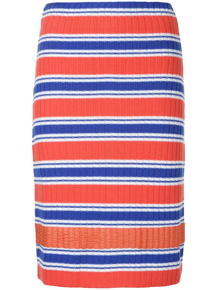 Marco De Vincenzo Striped Rib Knit Skirt - Multicolour