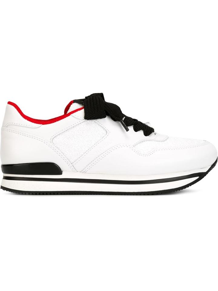 Hogan H222 Sneakers, Women's, Size: 40, White, Leather/polyester/rubber