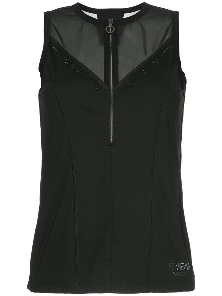 Marc Cain Zip Front Sports Top - Black