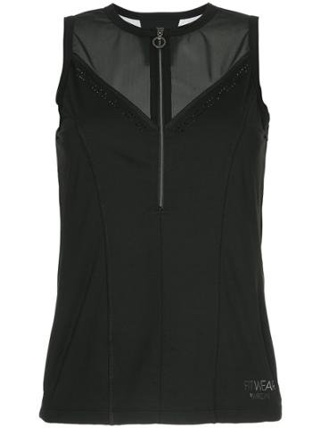 Marc Cain Zip Front Sports Top - Black