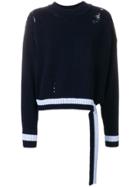 Golden Goose Deluxe Brand Distressed Sweater - Blue