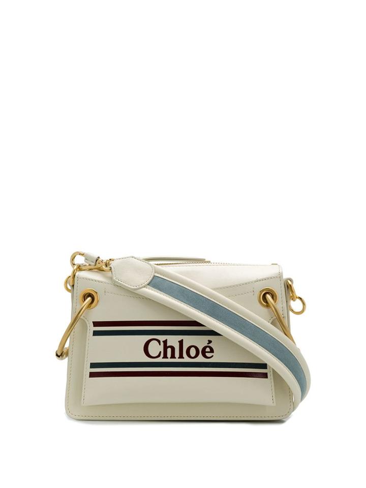 Chloé Logo Print Tote - White