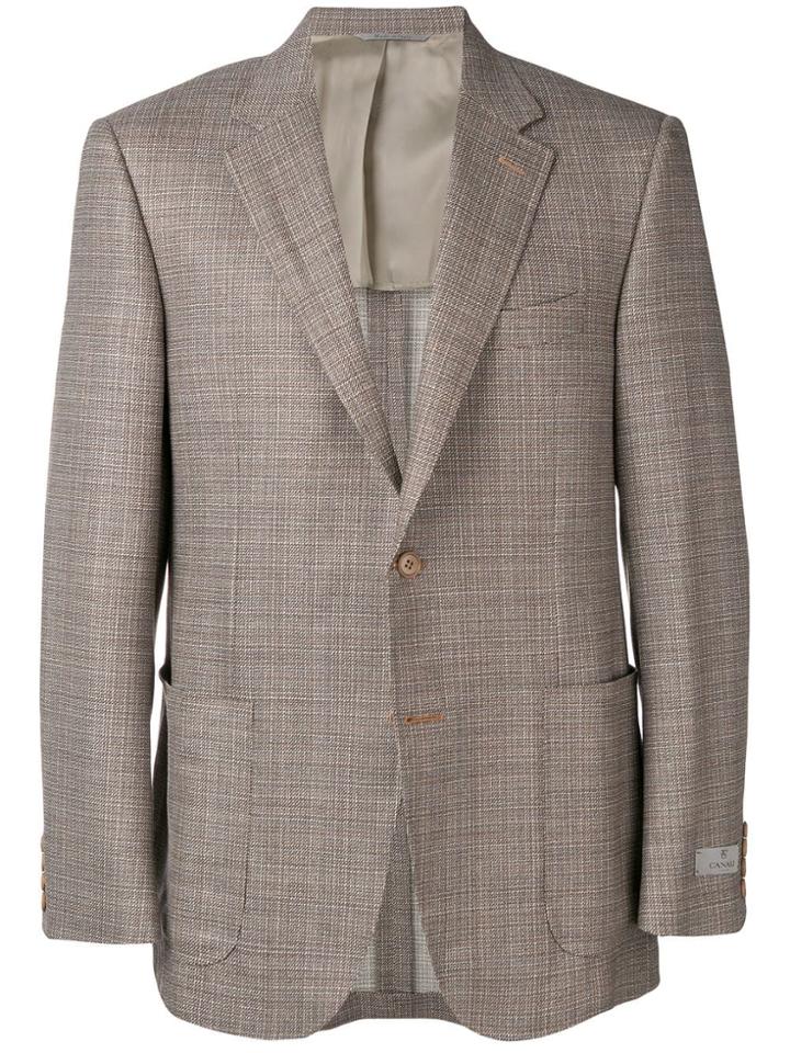 Canali Herringbone Jacket - Brown