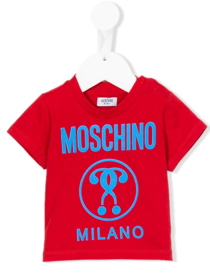 Moschino Kids - Logo Print T-shirt - Kids - Cotton - 12-18 Mth, Red