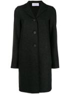 Harris Wharf London Single Breasted Coat - Black