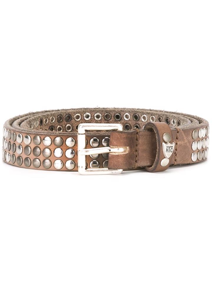 Htc Hollywood Trading Company Studded Belt, Adult Unisex, Size: 85, Brown, Leather/metal (other)