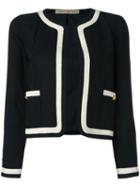 Chanel Vintage Contrast Stripe Jacket, Women's, Size: 38, Black