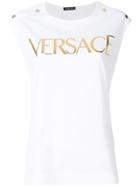 Versace Logo Tank Top - White