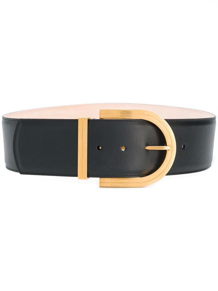 Versace Wide Buckle Belt - Black