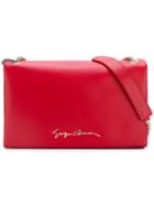 Giorgio Armani Signature Chain Strap Shoulder Bag, Women's, Red