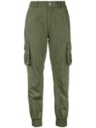 Twin-set - Cargo Trousers - Women - Cotton/linen/flax/lyocell - 26, Women's, Green, Cotton/linen/flax/lyocell