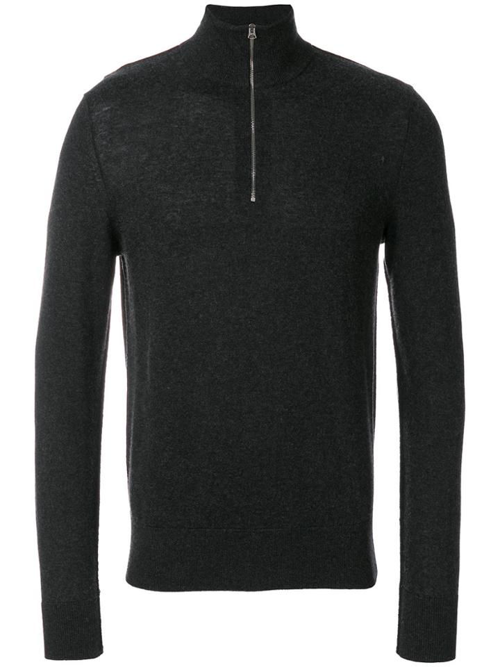 Burberry Roll-neck Zip Sweater - Grey