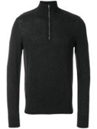 Burberry Roll-neck Zip Sweater - Grey