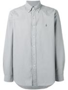 Ralph Lauren - Embroidered Logo Shirt - Men - Cotton - Xl, Grey, Cotton