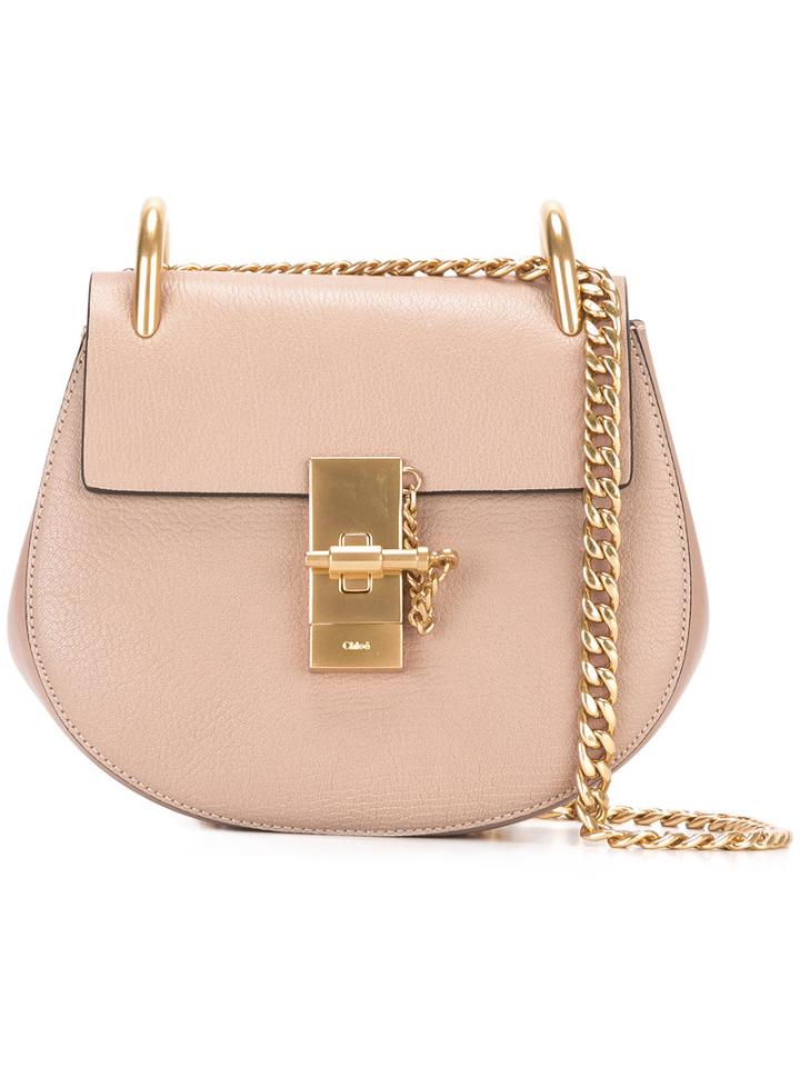 Chloé Drew Shoulder Bag, Women's, Pink/purple, Goat Skin/calf Leather/calf Suede