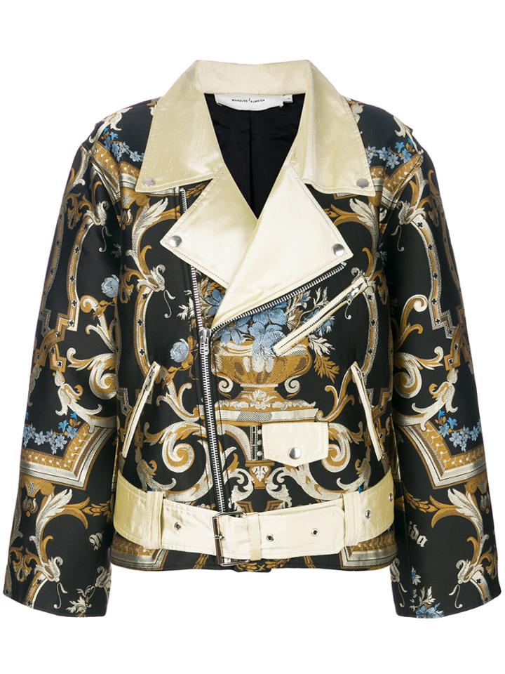 Marques'almeida Jacquard Biker Jacket - Black