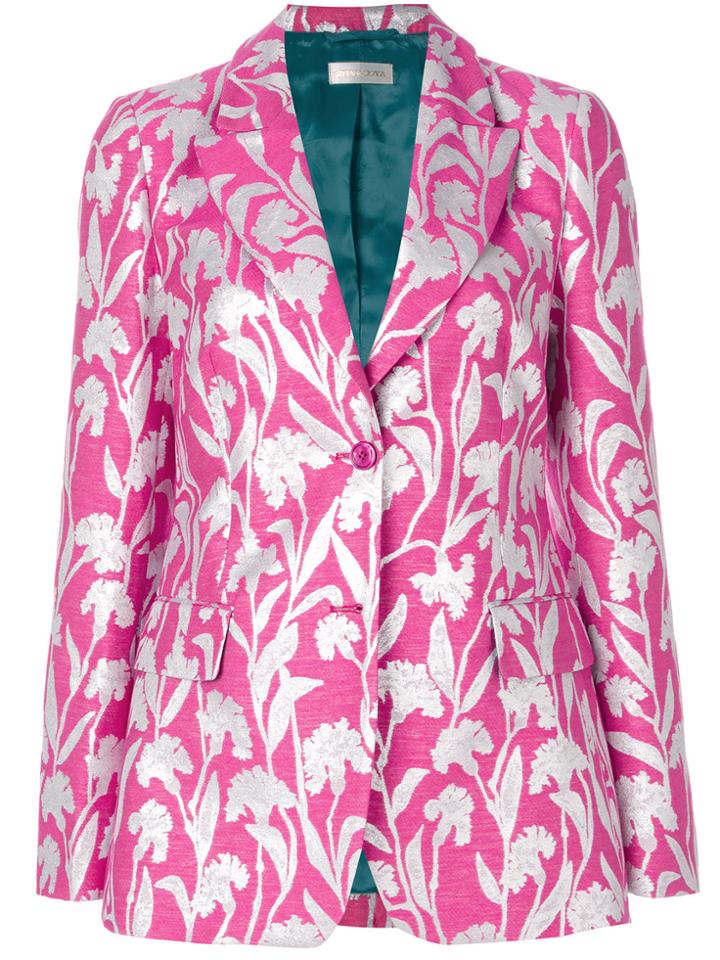 Stine Goya Carnation Jacquard Blazer - Pink & Purple