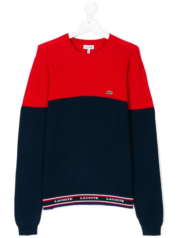 Lacoste Kids Bicolour Jumper - Blue