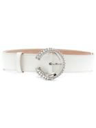 Jimmy Choo Madeline Crystal Belt - White
