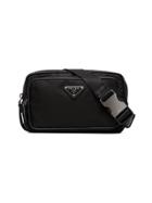 Prada Black Logo Two Pocket Belt Bag