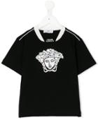 Young Versace Medusa Embossed T-shirt, Boy's, Size: 12 Yrs, Black
