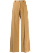 Forte Forte Velvet Wide-leg Trousers - Brown