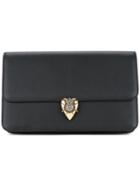 Alexander Mcqueen - Heart Clasp Clutch - Women - Goat Skin - One Size, Black, Goat Skin