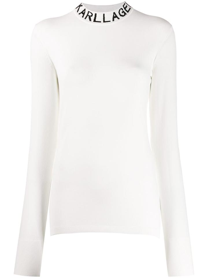 Karl Lagerfeld Slim-fit Logo Sweatshirt - White