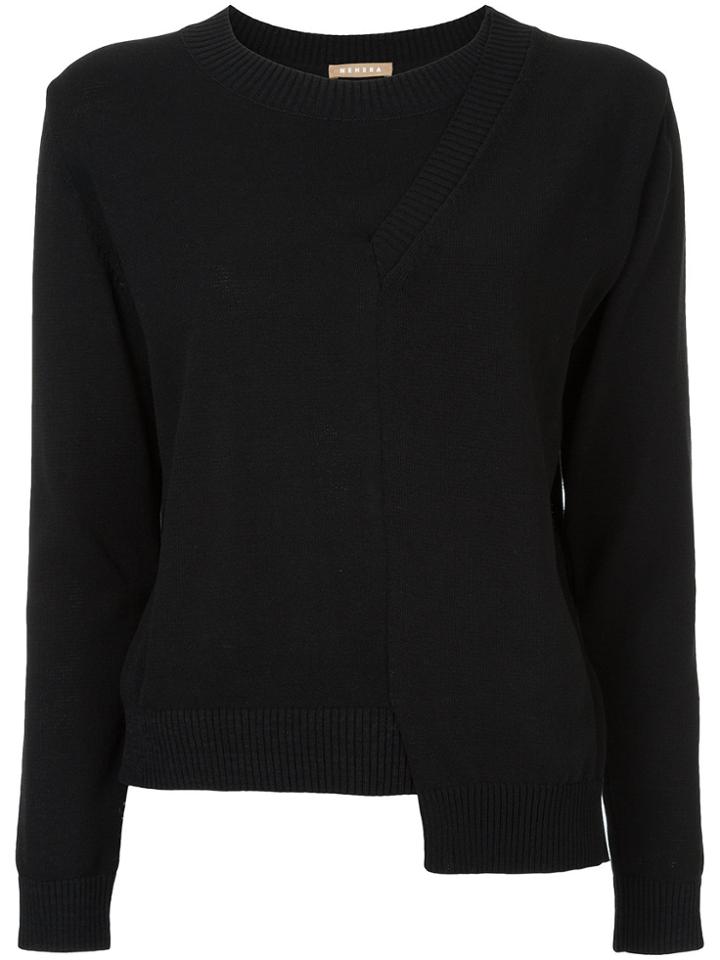 Nehera Asymmetric Knitted Sweater - Black