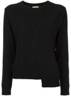 Nehera Asymmetric Knitted Sweater - Black