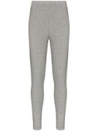 Adam Selman Sport Ribbed Knit Leggings - Grey