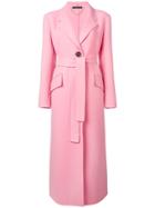 Miu Miu Longline Coat - Pink