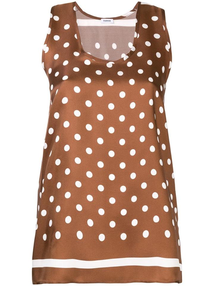 P.a.r.o.s.h. Dotted Silk Blouse - Brown