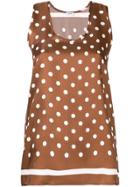 P.a.r.o.s.h. Dotted Silk Blouse - Brown