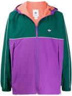 Adidas Colour Block Sports Jacket - Green