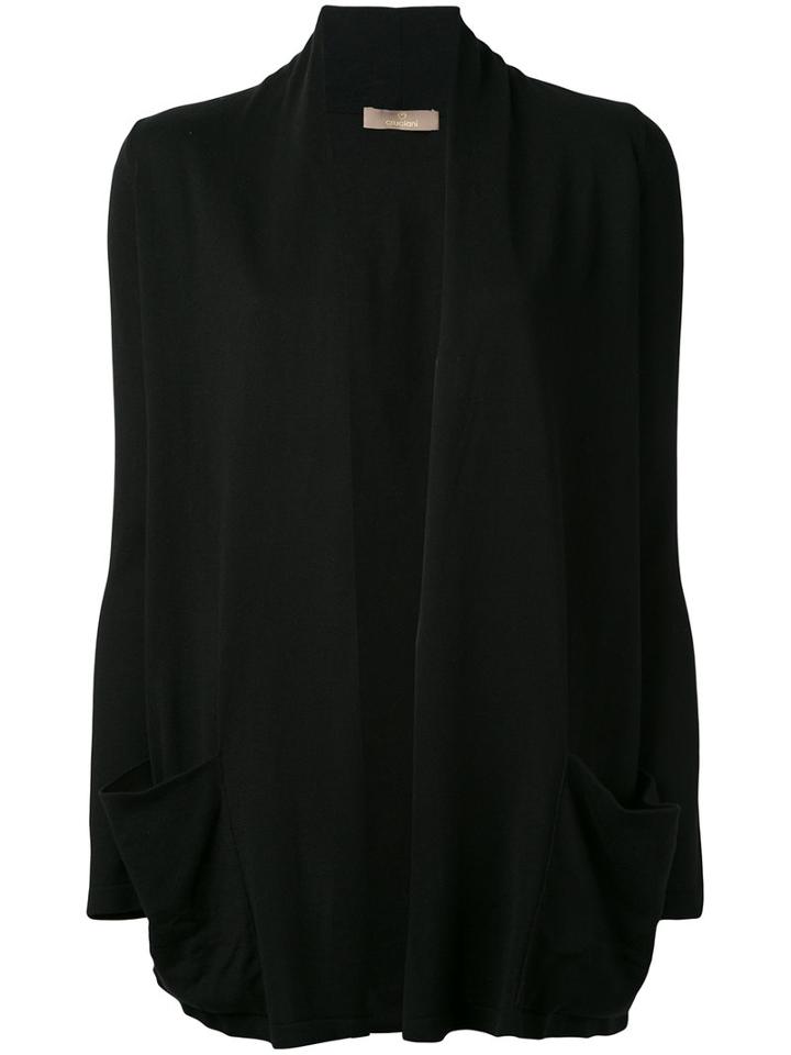 Cruciani - Relaxed Cardigan - Women - Silk - L, Black, Silk