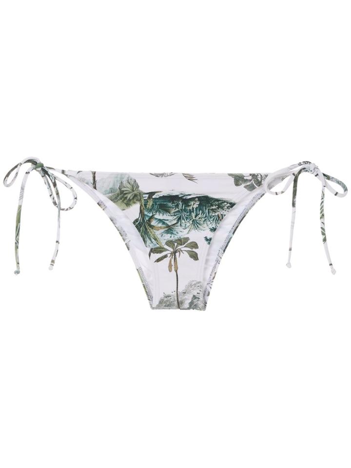 Lygia & Nanny Thai Printed Bikini Bottom - White