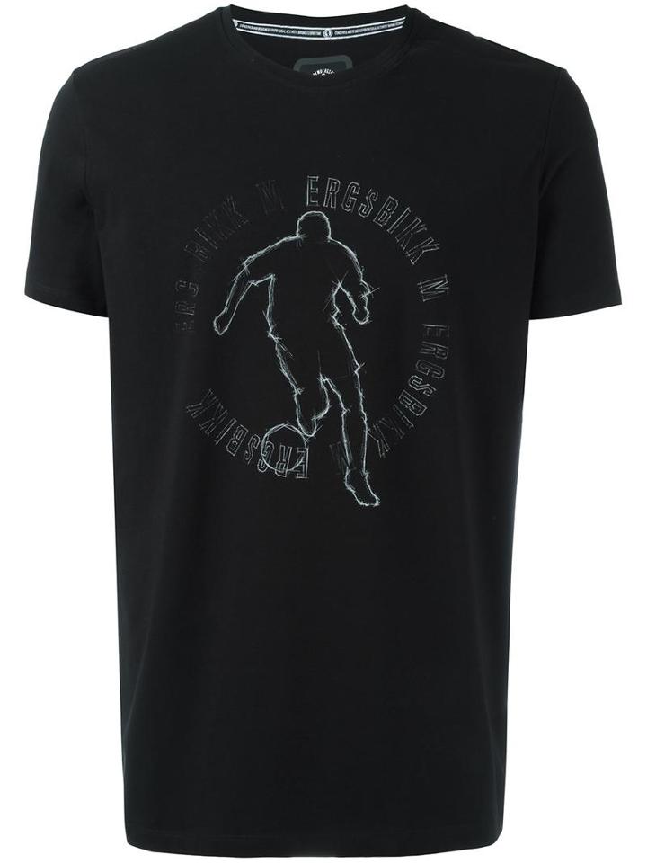 Dirk Bikkembergs Logo Print T-shirt, Men's, Size: Xl, Black, Cotton/spandex/elastane