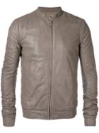 Rick Owens Band Collar Jacket - Nude & Neutrals